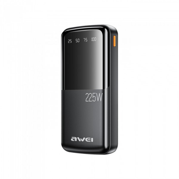 Внешний аккумулятор Power bank AWEI P13K 20000mAh PD22,5W+быстрая зарядка батарея зарядка Черный (108164)