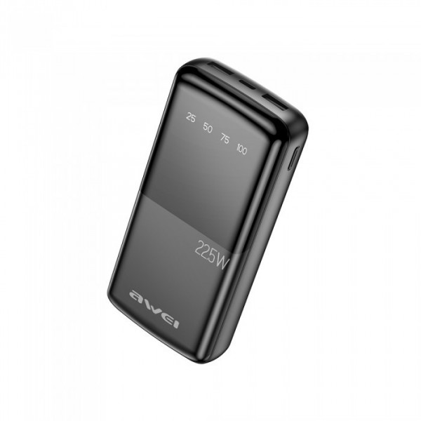 Внешний аккумулятор Power bank AWEI P13K 20000mAh PD22,5W+быстрая зарядка батарея зарядка Черный (108164) Внешний аккумулятор Power bank AWEI P13K 20000mAh PD22,5W+быстрая зарядка батарея зарядка Черный (108164)
