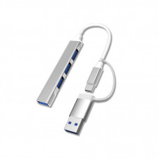 Концентратор Dynamode USB Type-C/Type-A to 1хUSB3.0, 3xUSB 2.0 metal (DM-UH-311AC)