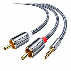 Кабель мультимедийный 3.5mm M to 2xRCA M 1.0m Essager (EYPZJ-MY0H)