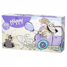 Салфетки косметические Bella Happy 2 слоя 100 шт. (5900516421847)