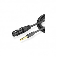 Кабель мультимедийный 6.35mm M to XLR F 5.0m AV131 black Ugreen (20721)