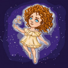 Картина по номерам "Знаки зодиака Лев" @VIKTORIA.GRO.ART 10081-AC 40x40 см