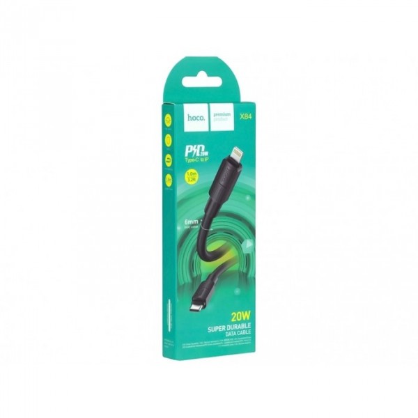 Кабель USB Hoco X84 PD Type-C to Lightning Черный (117864)