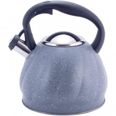 Чайник Kamille Whistling Kettle Marble 3л з нержавіючої сталі зі свистком (сірий мармур) (97864)