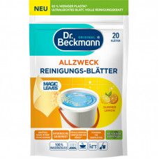 Средство для мытья пола Dr. Beckmann Magic Leaves Растворные салфетки для уборки Летний лимон 20 шт. (4008455097411)