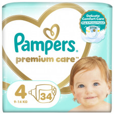 Подгузники Pampers Premium Care Maxi Размер 4 (9-14 кг) 34 шт (8001090379368)