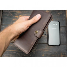 Портмоне клатч мужской натуральная кожа LONG WALLET MenStuff BRWN кошелек Коричневый (1829165460)