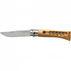 Нож Opinel Tire Bouchon №10 Inox VRI, штопор в рукоятке, в коробке (1410)