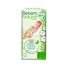Подгузники Bebem Natural 2 mini 3-6 кг 42 шт (8690536806003)