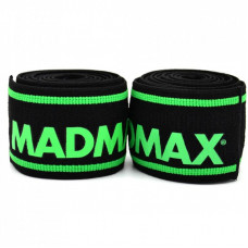 Бинт для спорта MadMax MFA-299 для колін Non slide slip knee wraps 2.0m Black/Green (MFA-299-U)