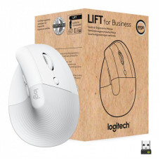 Мышка Logitech Lift Vertical Ergonomic Wireless/Bluetooth for Business Off-white (910-006496)