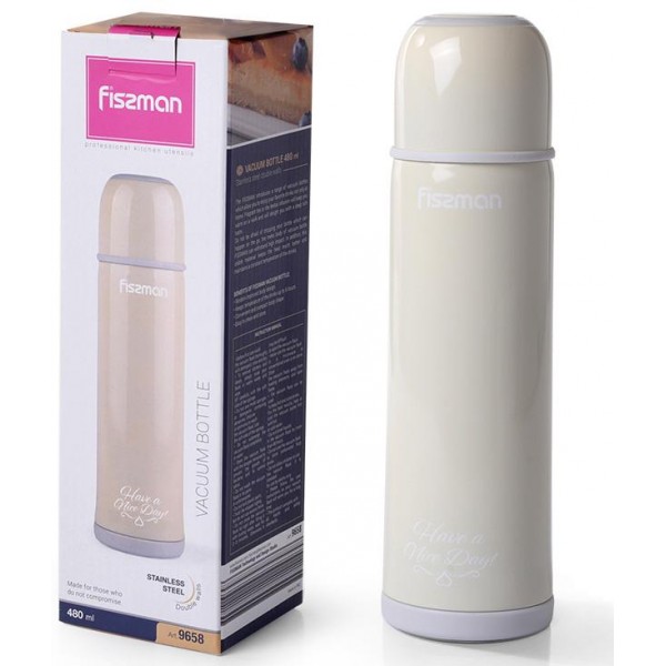 Термос Fissman Ayge Milk 480мл з нержавіючої сталі (114184) Термос Fissman Ayge Milk 480мл з нержавіючої сталі (114184)