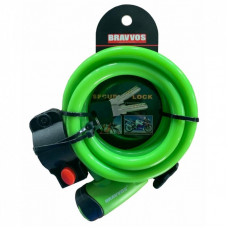 Замок велосипедный Bravvos LOC-065-110 Key 12mm х 1500mm Green (LCK-032)