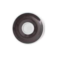 Блюдце Ancap серія Verona Millecolori 12 см Black для серій "Verona/Torino/Roma Millecolori Hand Painted" (34410)