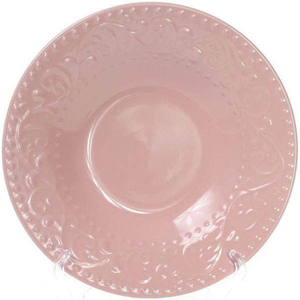 Набір 6 супових тарілок Leeds Ceramics Ø23см, кам'яна кераміка (рожеві) (110584) Набір 6 супових тарілок Leeds Ceramics Ø23см, кам'яна кераміка (рожеві) (110584)