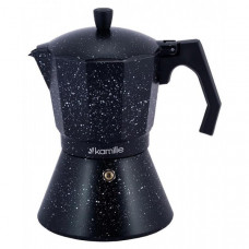 Кавоварка гейзерная Kamille Andel Black 450мл на 9 чашок (135784)