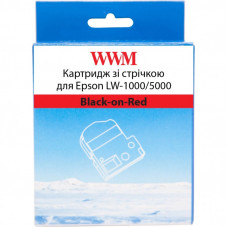 Лента для принтера этикеток WWM для Epson LW-1000/5000 36mm х 8m Black-on-Red (WWM-SC36R)