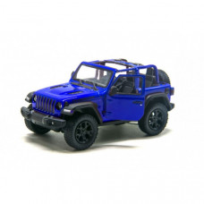 Коллекционная игрушечная модель джипа JEEP WRANGLER 5'' KT5412WA металлический (Синий)