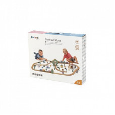 Железная дорога Viga Toys деревянная PolarB 90 элементов (44067)