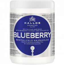 Маска для волос Kallos Cosmetics Blueberry Восстанавливающая с экстрактом черники и маслом авокадо 1000 мл (5998889511517)