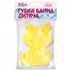 Губка для купания Добра Господарочка Котик 120 х 95 х 40 мм (4820086521536)