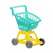 Игровой набор Тележка с корзинкой 693, 5 цветов (Бирюзовый)
