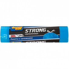 Пакеты для мусора Фрекен БОК Strong сверхпрочные с затяжкой Синие 60 л 20 шт. (4823071631043)