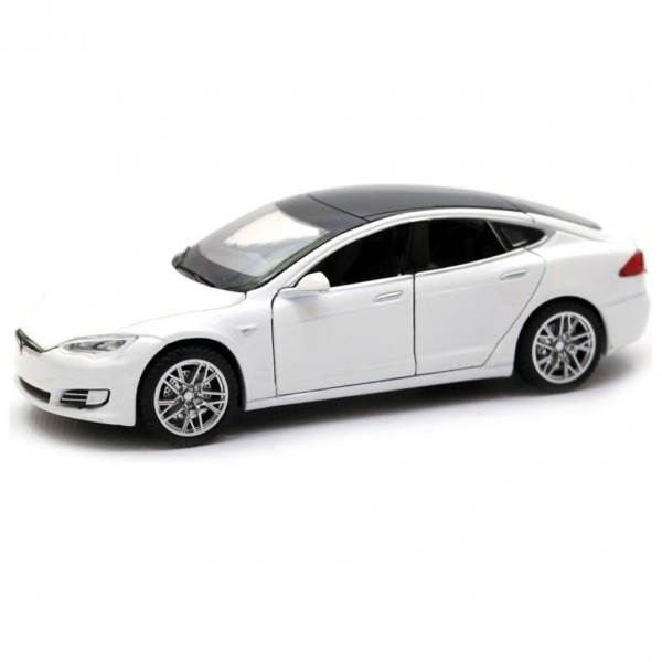 Машинка инерционная "Tesla Model S" Автопром 6614 1:32 (Белый)