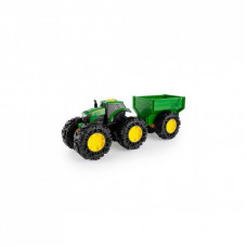 Спецтехника John Deere Kids Monster Treads с прицепом и большими колесами (47353)