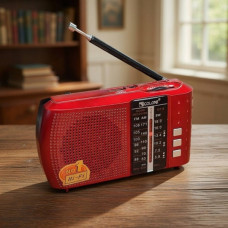 Радиоприёмник FM USB MicroSD Golon ICF-8 на аккумуляторе 18650 Красный (134705)
