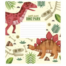 Тетрадь ученическая Dino park 012-3227K-4 в клетку на 12 листов