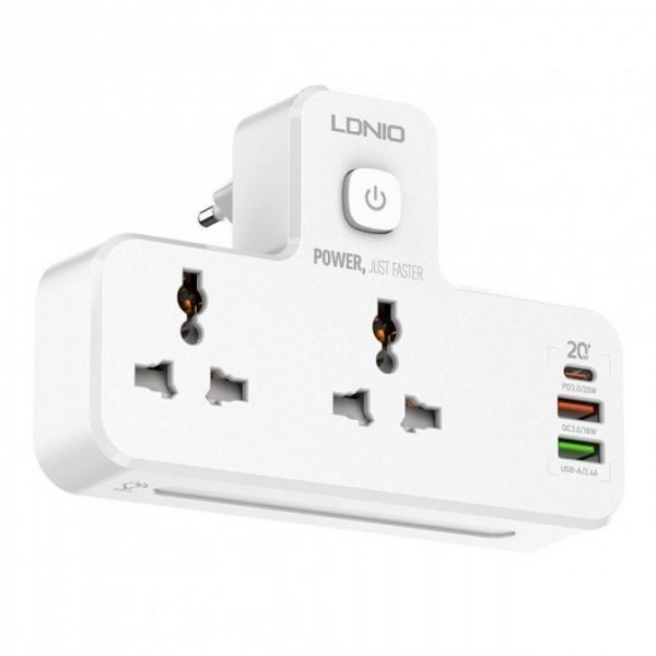 Сетевой разветвитель фильтр LDNIO SC2311 на 2 розетки 2 USB 3A + Type C (51015) Сетевой разветвитель фильтр LDNIO SC2311 на 2 розетки 2 USB 3A + Type C (51015)