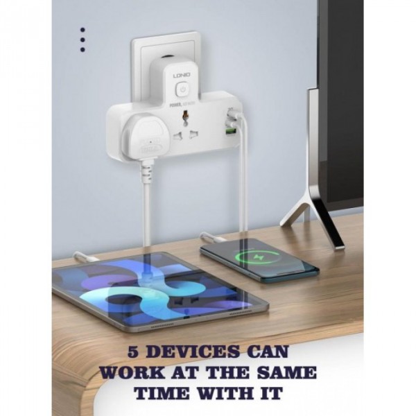 Сетевой разветвитель фильтр LDNIO SC2311 на 2 розетки 2 USB 3A + Type C (51015) Сетевой разветвитель фильтр LDNIO SC2311 на 2 розетки 2 USB 3A + Type C (51015)