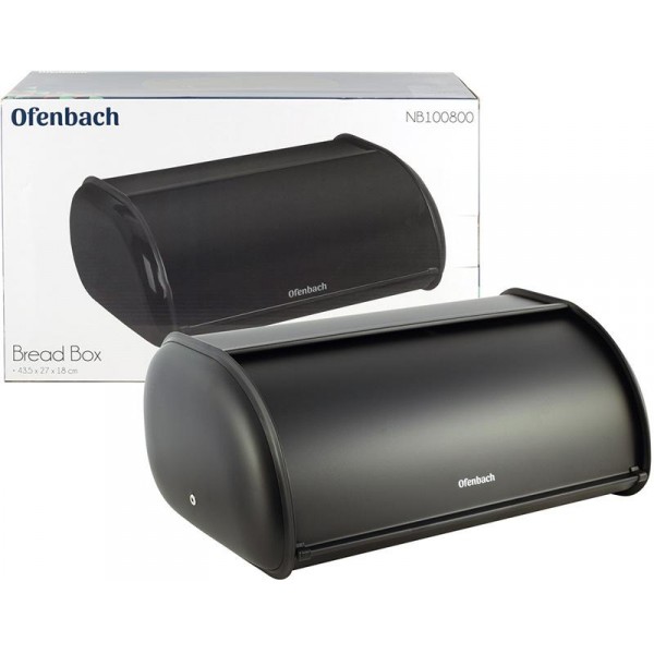 Хлібниця Ofenbach Breadbox 43.5х27х18см, нержавіюча сталь, чорний матовий (109615) Хлібниця Ofenbach Breadbox 43.5х27х18см, нержавіюча сталь, чорний матовий (109615)