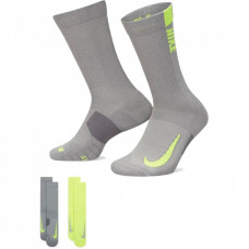 Носки Nike U NK MLTPLIER CRW 2PR - 144 SX7557-929 34-38 2 пари Сірий/Салатовий (195868374643)