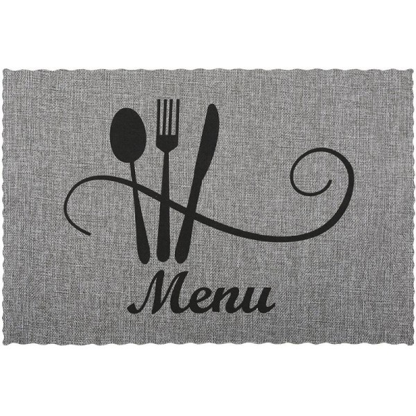 Набір 12 сервірувальних килимків Doily Menu 30х45см, плейсмат (подтарельники), графіт (112125)
