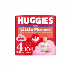Подгузники Huggies Little Movers/Pants 4 M-Pack 9-14 кг для девочек 104 шт (5029054568095)
