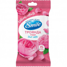 Влажные салфетки Smile Daily Роза 15 шт. (4820048482219)