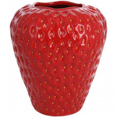 Ваза керамічна Strawberry Ø24х27см, червона (133725)