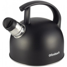 Чайник Ofenbach Magic Kettle 1.5л з нержавіючої сталі зі свистком, чорний матовий (55725)
