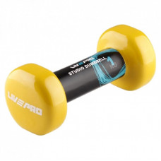 Гантель LivePro Studio Dumbbell LP8076-1 вініл жовтий Уні 1кг (2020301000026)