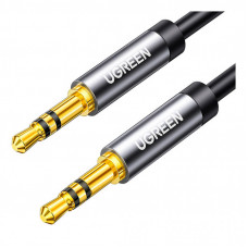 Кабель мультимедийный 3.5mm M to 3.5mm M 0.5m AV119 black Ugreen (10732)