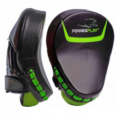 Лапы боксерские PowerPlay 3041 PU Black/Green (PP_3041_Green)
