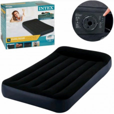 Intex Велюр матрас с подголовником 64146 ND 99х191х25см, со встроенным насосом 220 V, одноместный (107835)