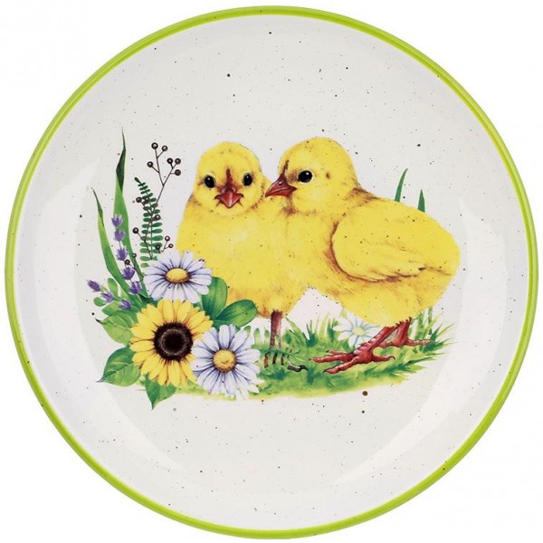 Тарілка сервірувальна "Happy Easter" Курчата Ø20.5см, керамічна (110835)