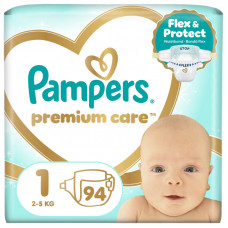 Подгузники Pampers Premium Care Розмір 1 (2-5 кг) 94 шт (8006530259187)