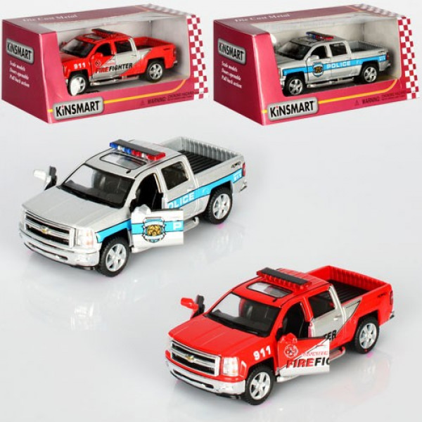 Детская коллекционная машинка Chevrolet Silverado 2014 KT5381WPR инерционная