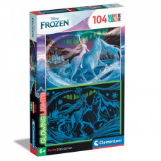 Пазл Clementoni светящийся в темноте Frozen II серия Glowing, 104 элемента (27548)
