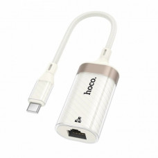 Адаптер переходник HOCO UA41B Crystal, Type-C to Ethernet RJ45 (100 Mbps) (133845)